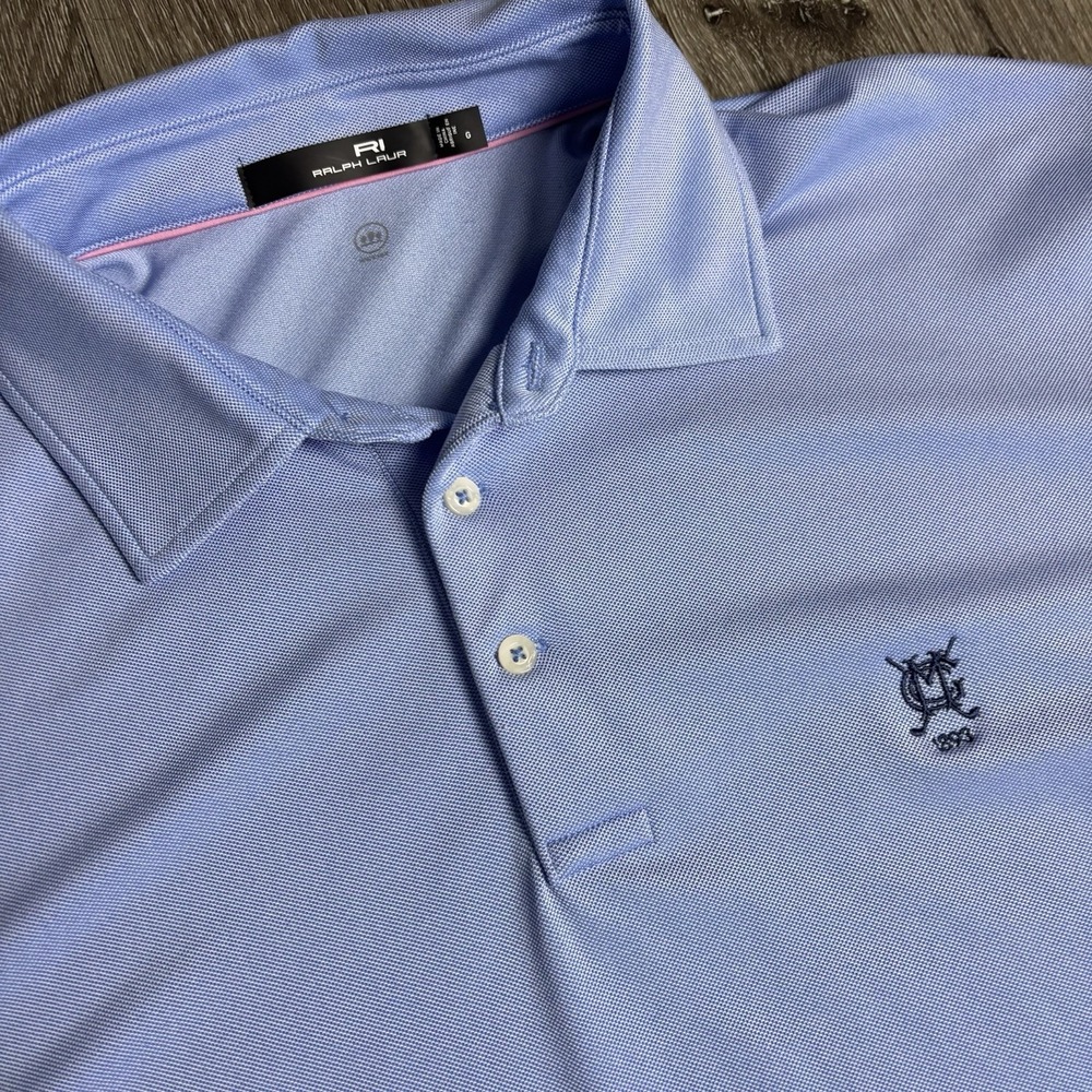 RLX‎ Ralph Lauren Men's L Wicking Oxford Performance Golf Polo Shirt